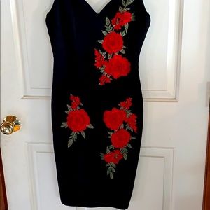 Red rose dress